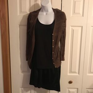 Brown knitted cardigan